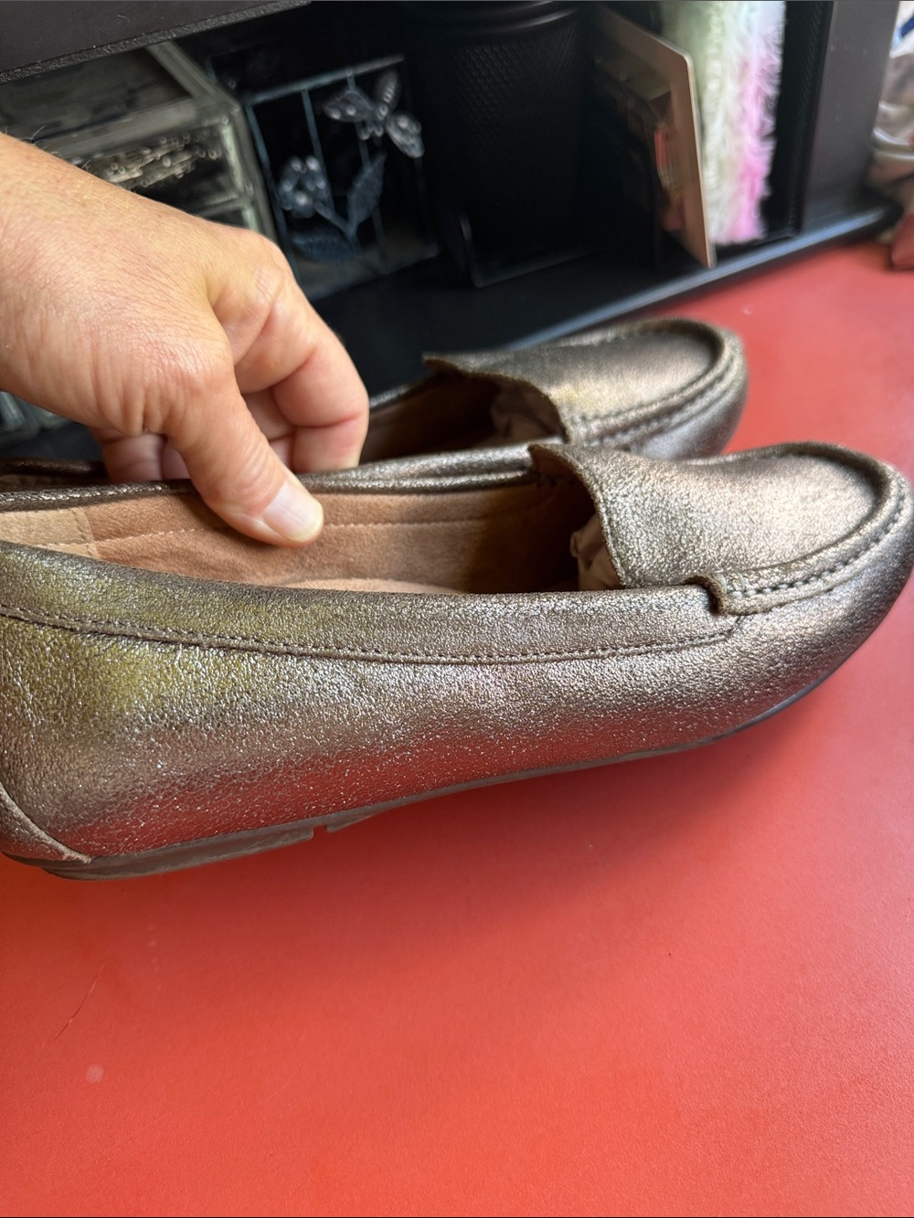 VIONIC Debbie Slip-On Metallic Loafers - Picture 9 of 9